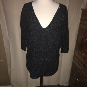 Express Black sparkle top‎